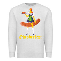 Oatmeal Heather barmaid oktoberfest funny german woman dirndl bratwurst t shirt Premium Sweatshirt - InspiraDesign