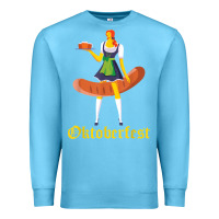 Ocean Blue barmaid oktoberfest funny german woman dirndl bratwurst t shirt Premium Sweatshirt - InspiraDesign
