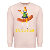Pale Pink barmaid oktoberfest funny german woman dirndl bratwurst t shirt Premium Sweatshirt - InspiraDesign