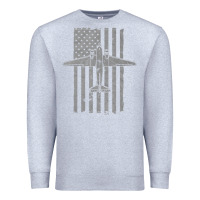 Heather Grey C-47 Skytrain Wwii Transport Airplane Vintage Flag Premium Sweatshirt - InspiraDesign