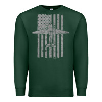 Sports Green C-47 Skytrain Wwii Transport Airplane Vintage Flag Premium Sweatshirt - InspiraDesign