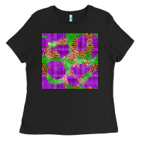 Black Mardi Gras leopard Seamless Pattern Ladies Tee - FaDigitalArtStudio