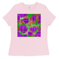 Bubblegum Pink Mardi Gras leopard Seamless Pattern Ladies Tee - FaDigitalArtStudio