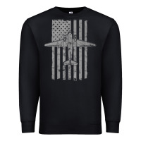 Black C-47 Skytrain Wwii Transport Airplane Vintage Flag Premium Sweatshirt - InspiraDesign