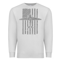 Dove Grey C-47 Skytrain Wwii Transport Airplane Vintage Flag Premium Sweatshirt - InspiraDesign