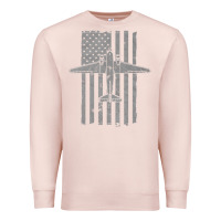 Pale Pink C-47 Skytrain Wwii Transport Airplane Vintage Flag Premium Sweatshirt - InspiraDesign