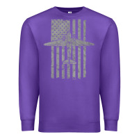 Purple C-47 Skytrain Wwii Transport Airplane Vintage Flag Premium Sweatshirt - InspiraDesign