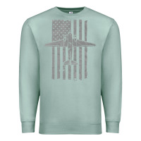 Seafoam C-47 Skytrain Wwii Transport Airplane Vintage Flag Premium Sweatshirt - InspiraDesign