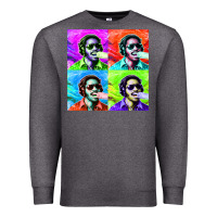 Charcoal Heather STEVIE WONDER! Premium Sweatshirt - InspiraDesign
