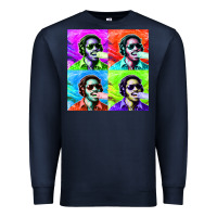 Navy STEVIE WONDER! Premium Sweatshirt - InspiraDesign