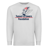 Dove Grey Tunnel To Towers F-oundation American Flag USA Flag Premium Sweatshirt - InspiraDesign