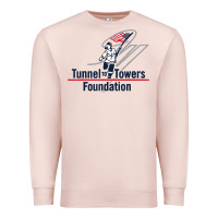 Pale Pink Tunnel To Towers F-oundation American Flag USA Flag Premium Sweatshirt - InspiraDesign