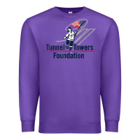 Purple Tunnel To Towers F-oundation American Flag USA Flag Premium Sweatshirt - InspiraDesign