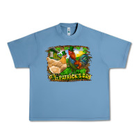 Pebble Blue It's St. Patrick's Day Rooster And Chicken Urban Heavy Tee - RanaPortraitStore