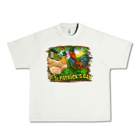 Pistachio It's St. Patrick's Day Rooster And Chicken Urban Heavy Tee - RanaPortraitStore