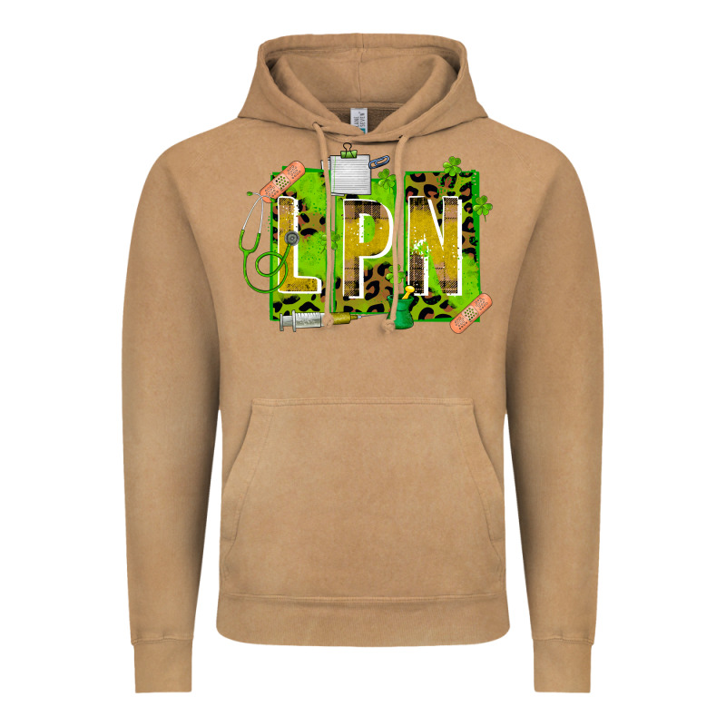 St. Patricks Day Lpn Vintage Hoodie by CowhideDigitalArt | Teevron