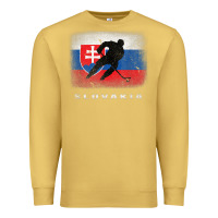 Antique Gold Slovakia Ice Hockey Slovak Flag Premium Sweatshirt - InspiraDesign