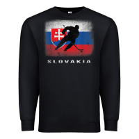 Black Slovakia Ice Hockey Slovak Flag Premium Sweatshirt - InspiraDesign