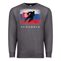 Charcoal Heather Slovakia Ice Hockey Slovak Flag Premium Sweatshirt - InspiraDesign
