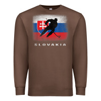 Chestnut Slovakia Ice Hockey Slovak Flag Premium Sweatshirt - InspiraDesign