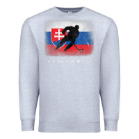 Heather Grey Slovakia Ice Hockey Slovak Flag Premium Sweatshirt - InspiraDesign