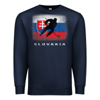 Navy Slovakia Ice Hockey Slovak Flag Premium Sweatshirt - InspiraDesign