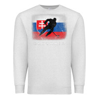 Oatmeal Heather Slovakia Ice Hockey Slovak Flag Premium Sweatshirt - InspiraDesign