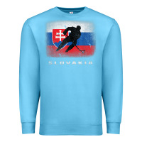 Ocean Blue Slovakia Ice Hockey Slovak Flag Premium Sweatshirt - InspiraDesign