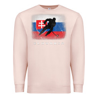 Pale Pink Slovakia Ice Hockey Slovak Flag Premium Sweatshirt - InspiraDesign