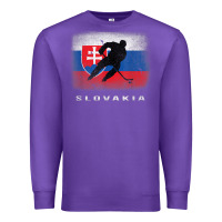 Purple Slovakia Ice Hockey Slovak Flag Premium Sweatshirt - InspiraDesign