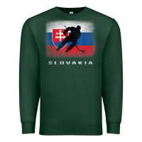 Sports Green Slovakia Ice Hockey Slovak Flag Premium Sweatshirt - InspiraDesign