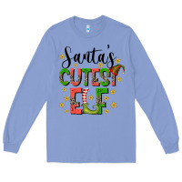 Colony Blue santas cutest elf Long Sleeve Tee - CowhideDigitalArt