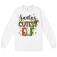 White santas cutest elf Long Sleeve Tee - CowhideDigitalArt