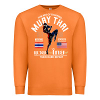 Carrot thailand american flag muay thai boxing train hard repeat t shirt Premium Sweatshirt - InspiraDesign