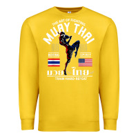 Lemon thailand american flag muay thai boxing train hard repeat t shirt Premium Sweatshirt - InspiraDesign