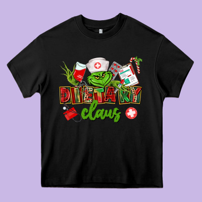 Dietary Claus Heavy Core Tee Designed By Cowgirlartshop