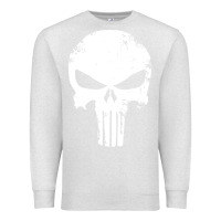 Oatmeal Heather the punisher skull Premium Sweatshirt - InspiraDesign