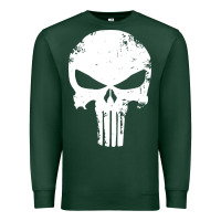 Sports Green the punisher skull Premium Sweatshirt - InspiraDesign