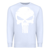 White the punisher skull Premium Sweatshirt - InspiraDesign