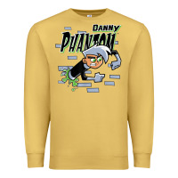 Antique Gold Danny Phantom Coming Through Brick Wall Premium Sweatshirt - InspiraDesign