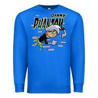 True Royal Danny Phantom Coming Through Brick Wall Premium Sweatshirt - InspiraDesign