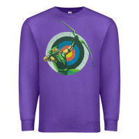 Purple Green Arrow DC, Green Arrow DC vintage, Green Arrow DC art, Green Arro Premium Sweatshirt - InspiraDesign