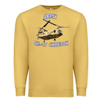 Antique Gold ARMY CH-47 CHINOOK HELICOPTER Premium Sweatshirt - InspiraDesign