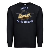 Black ARMY CH-47 CHINOOK HELICOPTER Premium Sweatshirt - InspiraDesign