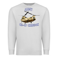 Dove Grey ARMY CH-47 CHINOOK HELICOPTER Premium Sweatshirt - InspiraDesign