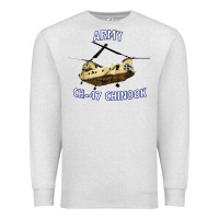 Oatmeal Heather ARMY CH-47 CHINOOK HELICOPTER Premium Sweatshirt - InspiraDesign