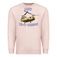 Pale Pink ARMY CH-47 CHINOOK HELICOPTER Premium Sweatshirt - InspiraDesign