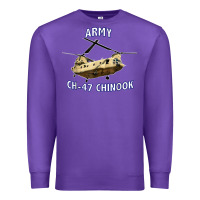 Purple ARMY CH-47 CHINOOK HELICOPTER Premium Sweatshirt - InspiraDesign