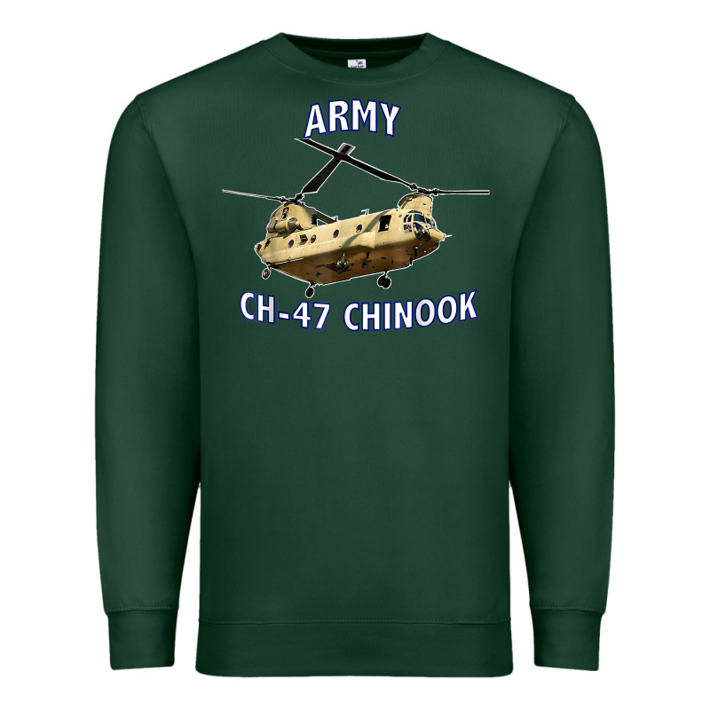 Army Ch-47 Chinook Helicopter Premium Sweatshirt by InspiraDesign | Teevron