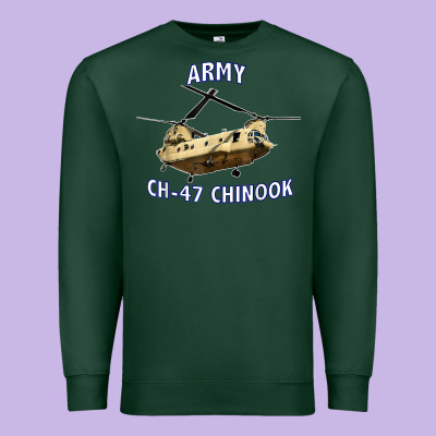 Army Ch-47 Chinook Helicopter Premium Sweatshirt Designed By Inspiradesign